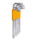 Tamper Proof Torx Screwdriver Kit 9 Piece With Pin Hole Security Star Bits Hex Key Allen Wrenches Cr-V Alloy Steel Metric T10 Through T50 Pro Grade