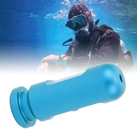 Blue Diving Ear Equalization Training Tool With Aluminum Alloy Build and 3 Balloons, Easy Ear Pressure Relief for Scuba and Freediving