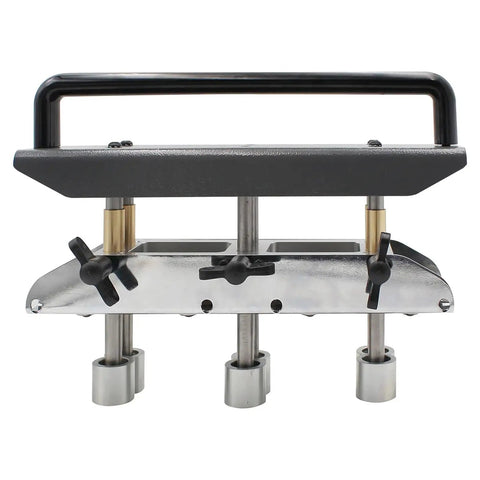 Front view of Heavy Duty Three Station Roller Bender For Metal Roofing Materials Bends 0 To 90 Degrees Handles 0.3 To 1.0 mm