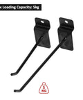 100 Pack Black Slatwall Hooks 10 Inch Long Heavy Duty Iron Slatwall Panel Hangers For Garage Shop Retail Displays Pro Grade Rustproof Slatboard Display Hooks