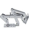 Two Pack 170 Degree Cabinet Door Hydraulic Hinges With Screws Soft Close For Thick Panel Wardrobe Hardware, chrome finish