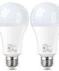 Two Pack Super Bright 3050 Lumen A21 LED Bulbs 25W Equivalent 200W Non Dimmable Daylight White 5000K E26 Base
