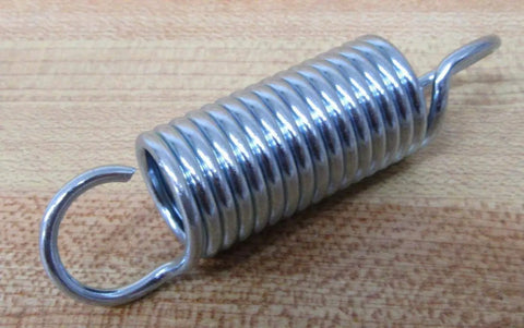 Rock Solid Zinc Plated Extension Springs 3 Inch Free Length showing detailed coil design and hooks, ideal for industrial use.