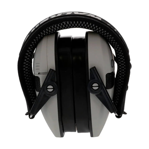 Razor Digital XTRM Bluetooth Hunting Earmuffs With Sound Enhancing Tech, folded view, gel earpads, mesh headband