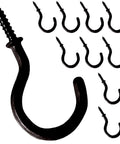 Super Sturdy Wall Hooks Transparent Adhesive Hangers With 90 Degree Rotatable Stainless Steel Hold Up Great For Coats Gear And Tools Easy Peel Stick Install No Damage Walls Clear Finish Glides Onto Tile Marble Or Glass Quick Daily Setup - black hooks with screws, various sizes
