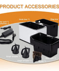 Reliable Automatic Electric Coffee Knock Box Engineered For Hassle-Free Espresso Filter Washing with accessories including scrapers and brush.