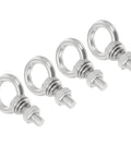 Heavy Duty Stainless Steel Eye Bolts Set Of 4 With Shoulder Ring Nuts And Washers For Lifting And Hanging Indoor Outdoor Use
