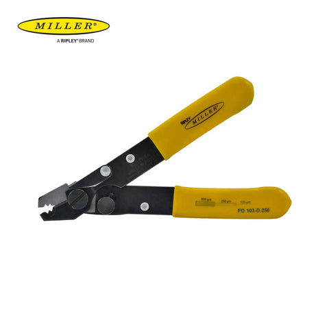 FO 103 D Series Dual Hole Fiber Optic Stripper For Tech Pros And Electricians, V Shaped Opening For Safe Cable Prep, Portable Wire Stripper Tool, Lightweight 2.72 Ounce Design For Clean Jacket And Buffer Strips