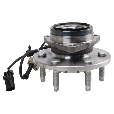Front view of Front Wheel Hub And Bearing Assembly For 4x4 With ABS And 6-Lug Fits 1999-2006 Chevy Silverado GMC Sierra Tahoe Suburban Yukon And Escalade Premium Direct Replacement Front Hub Bearing Assembly