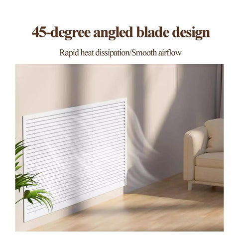 No Sweat Removable Aluminum Air Vent Grille Paired With A Slick Louvered Access Panel For Ceiling Drywall Install Delivering Solid Moisture Proof Airflow Management At 32X32 Inches Dimensions in a modern living room