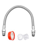 Heavy Duty Air Compressor Jumper Hose With Two One Half Inch NPT Male Ends, 23 Inch Long, 450 PSI Rating And 750 Degree Fahrenheit Heat Resistance