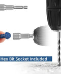 Quarter Inch By Four Inch Blue Hex Head Concrete Screw Anchor Kit For Masonry Block Or Brick Built Tough And Ready Fifty Piece Set