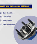 Front Wheel Bearing And Hub Assembly 513137 With 5 Lug Bolts And ABS for Chevy Malibu Classic 1997 2005 OEM Grade close-up