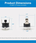 Product dimensions of Furnace Limit Switch L350 Roll Out Replacement For Rheem 350F Cutout 4710024101 Compatible Easy Install.