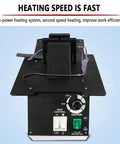 Heavy Duty Eyeglasses Frame Heater With Fully Adjustable Temperature Settings For Optical Lens Repair And Plastic Frame Remelting Slick Build Hot Cold Air Switch Top Shelf 1500 Watt Pro Gear on a compact benchtop with controls.
