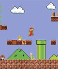 Super Mario Retro Spray And Stick Wall Mural For Game Room Or Bedroom, depicting classic Mario game scene, 10.5 ft x 6 ft
