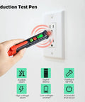 Dual Range Non Contact AC Voltage Tester With LCD Display And Buzzer Alarm, Detects 12V-1000V And 48V-1000V in use detecting outlet voltage