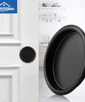 Four Pack Black Closet Door Finger Pulls With Easy Snap In Installation for Bypass Sliding Doors Fits Five Sixteenth Inch Depth