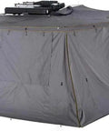HD Nomadic 270 Passenger Side Awning Wall 2 With Window Dark Grey Weather Resistant Awning Panel For Off Road Rigs 280G Poly Cotton
