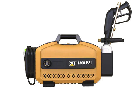 Electric Pressure Washer 1800 PSI 2 GPM With Foam Cannon, Quick Release Gun, Nozzle Lance And High Pressure Hose shown in side view