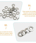 Detail of stainless steel washers from 350 Pieces Stainless Steel Lock Washer Kit For Screws Bolts And Automotive And Household Repairs With Assorted Gasket Washers For Durable Sealing And Easy Fixes For DIYers