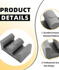 Heavy Duty Silicone Shower Door Bumpers 4 Pack, slick anti collision stops with durable design in gray.