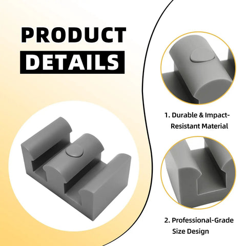 Heavy Duty Silicone Shower Door Bumpers 4 Pack, slick anti collision stops with durable design in gray.