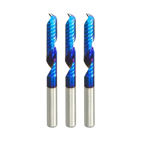 Beast Upcut Solid Carbide CNC End Mill Quarter Inch Diameter Extra Long Three Inch Overall Length Pro Grade for Carving Cutting Slotting and Milling Acrylic PVC Wood MDF Nylon Resin Router Bit