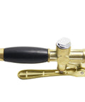 Heavy Duty Mortar Sprayer And Stucco Gun With Large Hopper For Fast Cement Work Smooth Operator valve and trigger close-up detail.