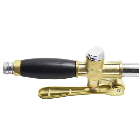 Heavy Duty Mortar Sprayer And Stucco Gun With Large Hopper For Fast Cement Work Smooth Operator valve and trigger close-up detail.