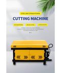 Top Tier Portable Automatic Rebar Straightening And Cutting Machine Steel Bar Processor Mobile Reinforcement Cutter Straightener For Construction Site features a yellow cutting machine with high-pressure warhead.