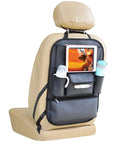 Car Seat Organizer And Backseat Protector With Waterproof Leather Kick Mats, Large Pockets For Storage For Kids And Pets