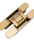 Folding Cross Door Hinge Invisible Stainless Steel Heavy Duty 180 Degree Concealed Three Dimensional Hinge Gold Finish