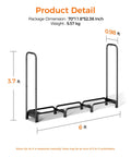 Heavy Duty 6ft Firewood Rack for Indoor and Outdoor Use Black Metal Log Holder Organizer dimensions and weight details
