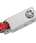 Heavy Duty Steel Sliding Door Bottom Wheel Rolls Like Butter For Glass Doors And Office Spaces Silver fixed caster on metal frame.