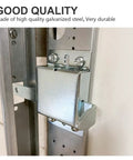 Close-up of Heavy Duty Inside Garage Door Deadlock, Galvanized Steel Side Lock For Most Garage Doors, beefed up security