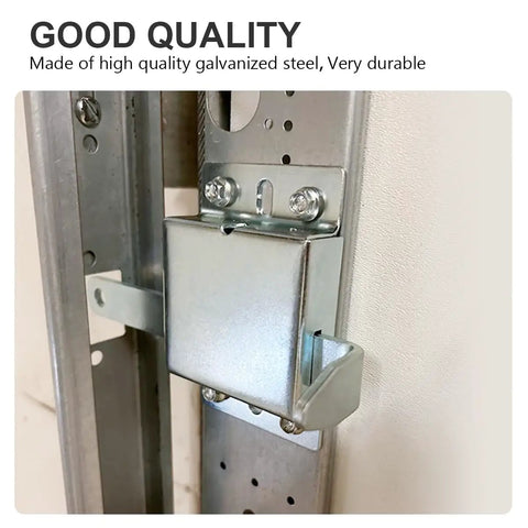 Close-up of Heavy Duty Inside Garage Door Deadlock, Galvanized Steel Side Lock For Most Garage Doors, beefed up security