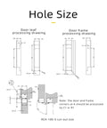 Beefy 100Kg Concealed Door Hinge Adjustable Square Cross Hidden Hinge 180 Degree Swing Quiet Mute Silver Finish Durable Steel Hardware for High Traffic Doors cut-out size diagram