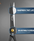 Six And A Half Inch Matte Black Luxury Hair Scissors Ultra Sharp Stainless Steel Barber Shears For Men Women And Kids