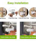 Easy installation steps for Kid Friendly Door Lever Lock For Easy Baby Proofing No Drill Install Simple One Hand Use Toddler Safe