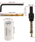Mollom 19mm HSS M42 bi-metal hole saw kit with arbor and 2 pilot bits