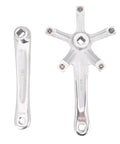 170mm Alloy Bike Crank Arm Pair Set For Mountain And Road Bikes Riding Ready Left And Right Crankset Square Taper Silver