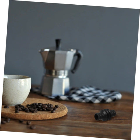Replacement Heat Insulation Tube For Steam Wand with espresso machine and coffee beans, black rubber, easy installation.