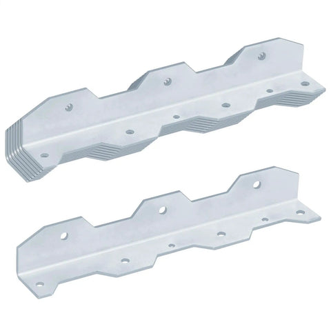 8 Pack Built Tough Heavy Duty Staircase Angle Bracket Ten And One Quarter Inch 12 Gauge Steel Notching Design For Stair Stringers