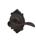 Accent Lever With Brookshire Trim Keyed Entry Lock In Aged Bronze For Easy Outside Key Access And Inside Turn Button Lock Reversible Lever