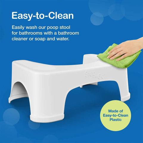 Hand cleaning 7 Inch Toilet Stool For Squatting To Make Pooping Easier, Helps Open Your Colon Naturally, Reduces Strain On Your Back