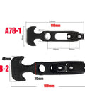 Dtacke cooler latch parts A78-1/A78-2; black rubber-flex T-handle draw latches with mounting holes and dimensions
