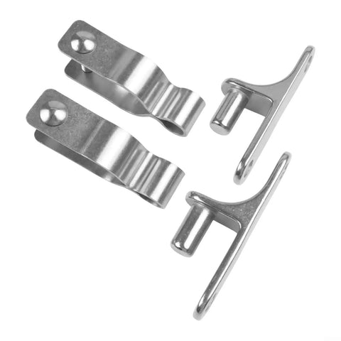 Hardware kit components for Hardcore 304 Stainless Steel Gate Hinges 2 Pack Heavy Duty Pipe Brackets for gates and fences.