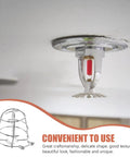 Heavy Duty Tough As Nails Fire Sprinkler Head Covers Screw Type Protector Cage 2 Pack installed above a sprinkler head.