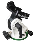 Star Adventurer Latitude EQ Base Polar Alignment System for Telescope Mounts with black and white knobs and gears.